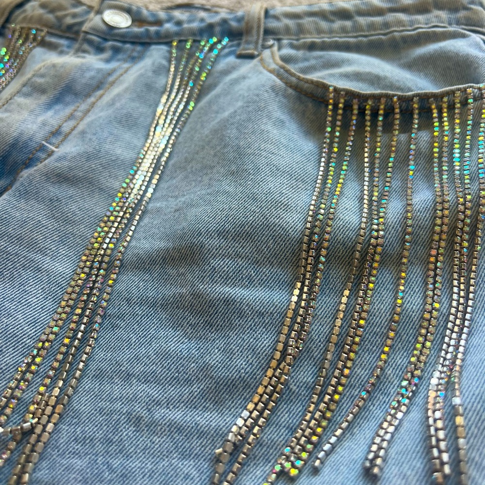 Rhinestone Cowboy Denim Shorts